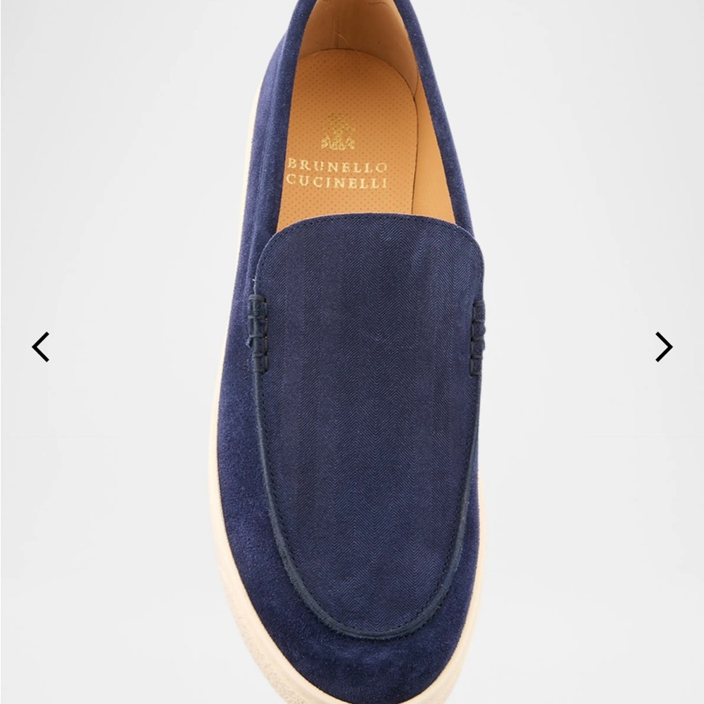 Brunello Cucinelli Men's Navy Loafers